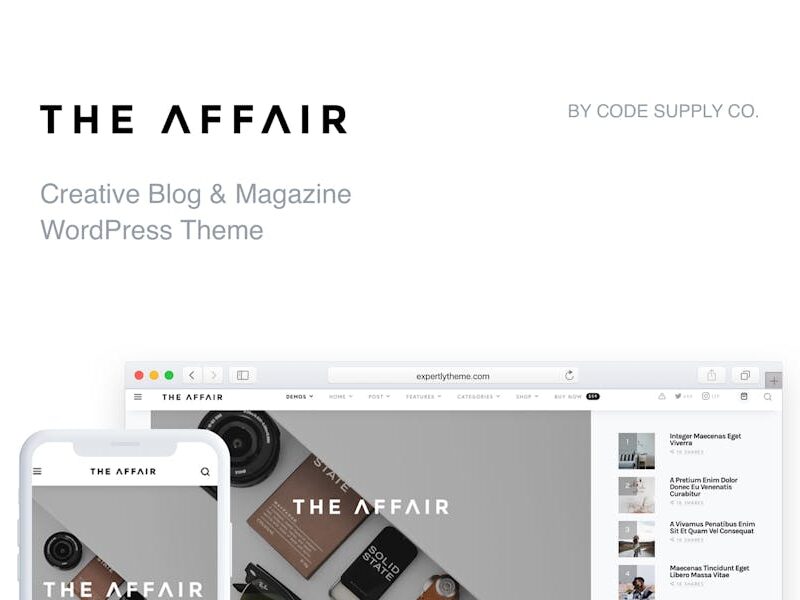 The Affair - WordPress Theme for Personal Blogs