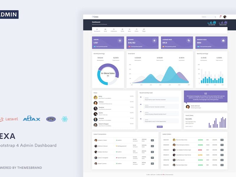Lexa - Responsive Admin & Dashboard Template