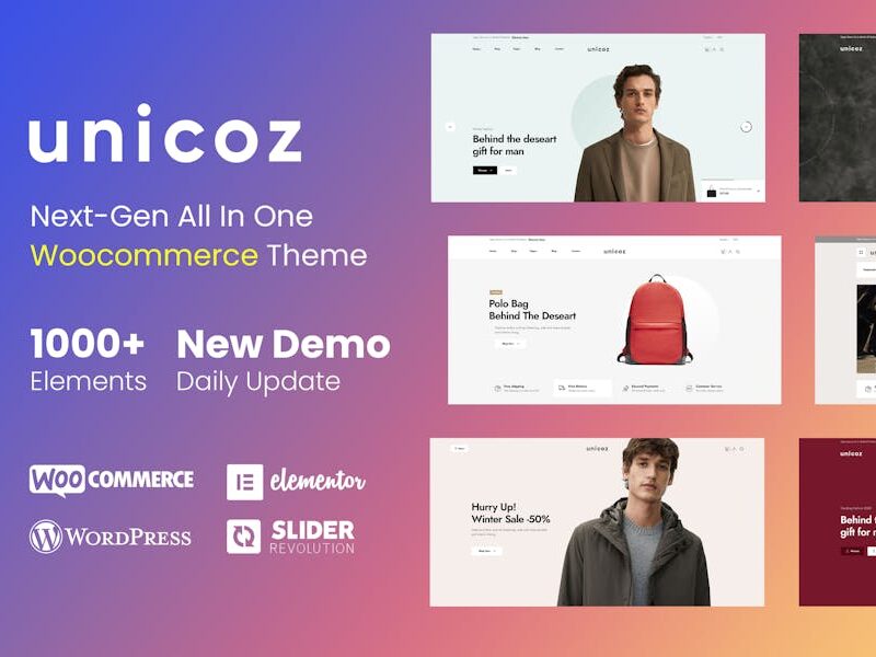 Unicoz - Elementor WooCommerce Theme