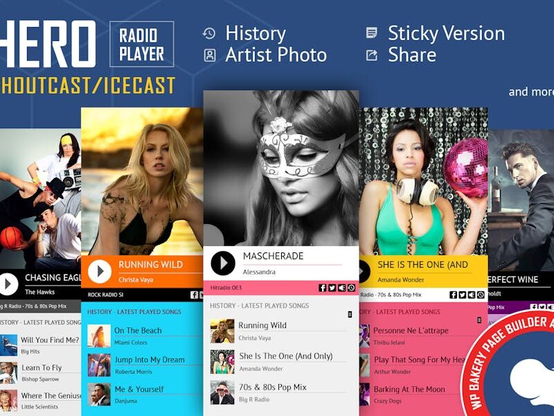 Hero ShoutCast/IceCast Radio Player WPBakery Addon