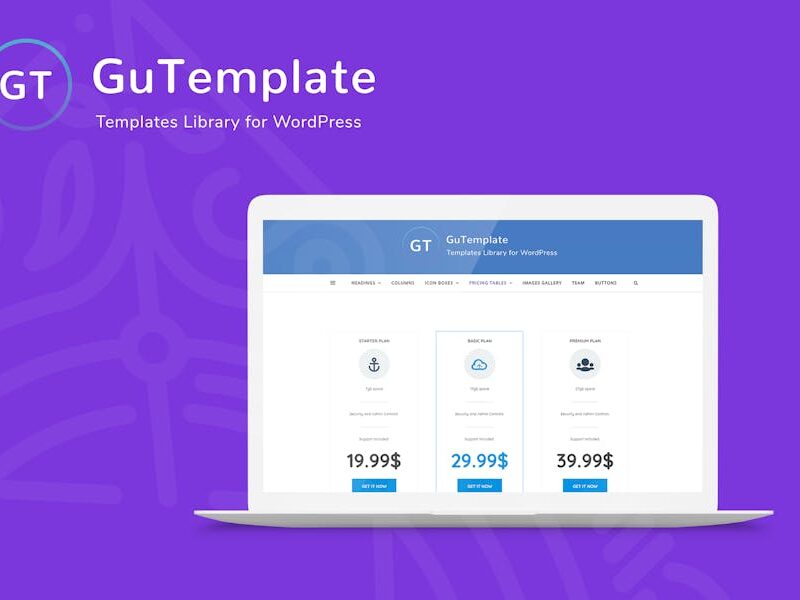 GuTemplate - Pro Templates Library for WordPress