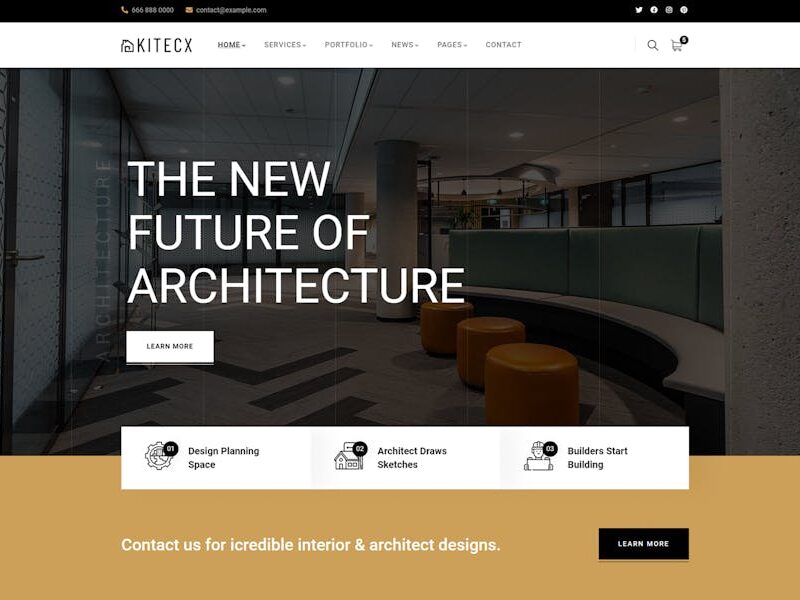 Kitecx - Architecture & Interior WordPress Theme