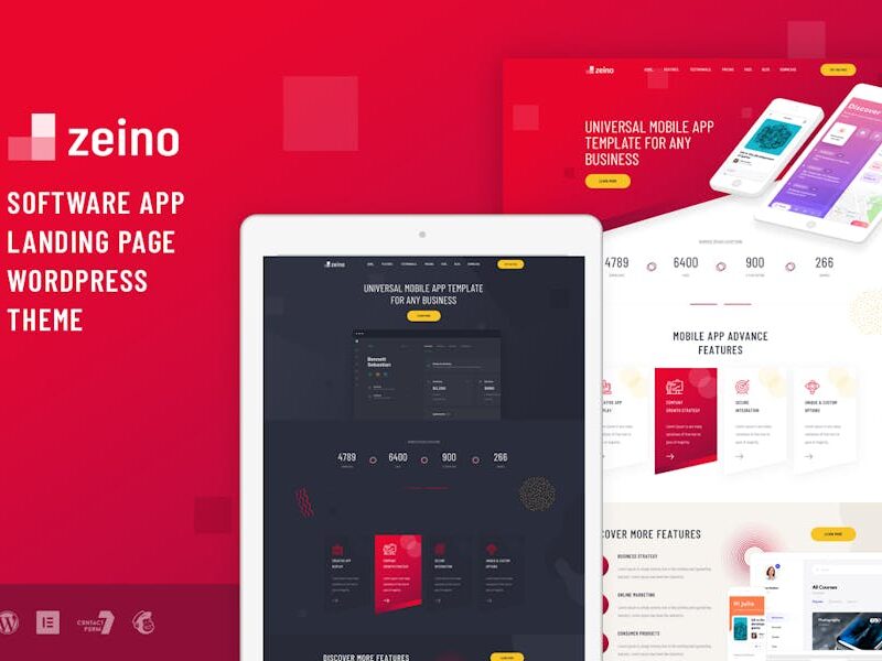 Zeino - App Landing WordPress Theme