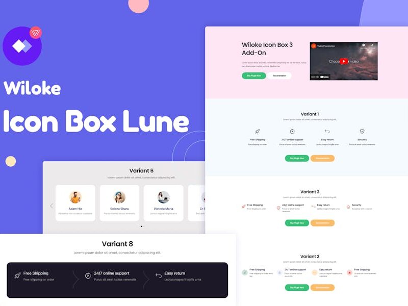 Wiloke Icon Box Lune for Elementor