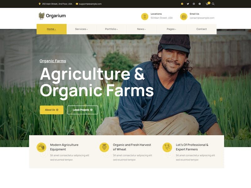 Orgarium - Agriculture & Organic WordPress Theme