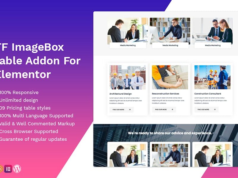 Image Box addon - widget for Elementor