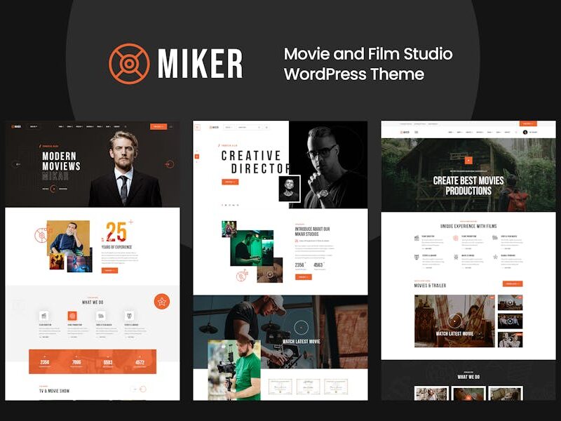 Miker - Movie and Film Studio WordPress Theme
