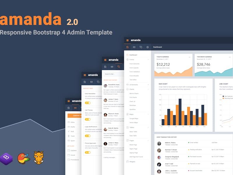 Amanda Responsive Bootstrap 4 Admin Template