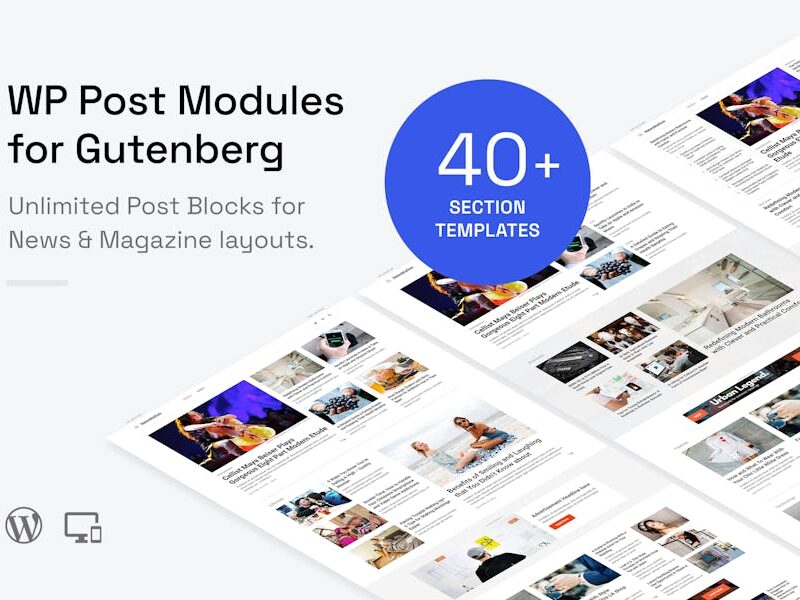 WP Post Modules for News & Magazine (Gutenberg)