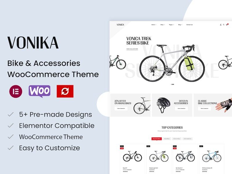 Vonica - Bike & Accessories WooCommerce Theme