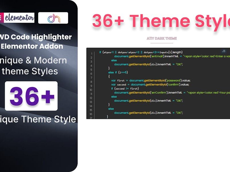 Code Highlighter Addon for Elementor