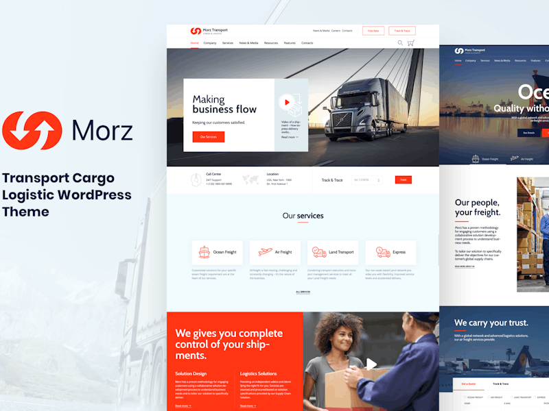 Morz - Transport Cargo Logistics WordPress Theme