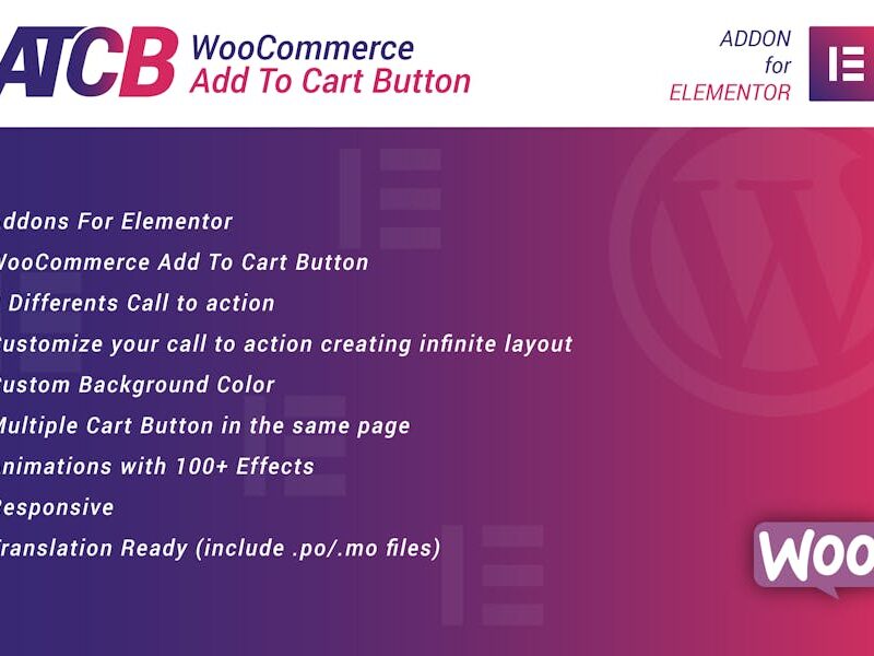 WooCommerce Add To Cart Button for Elementor