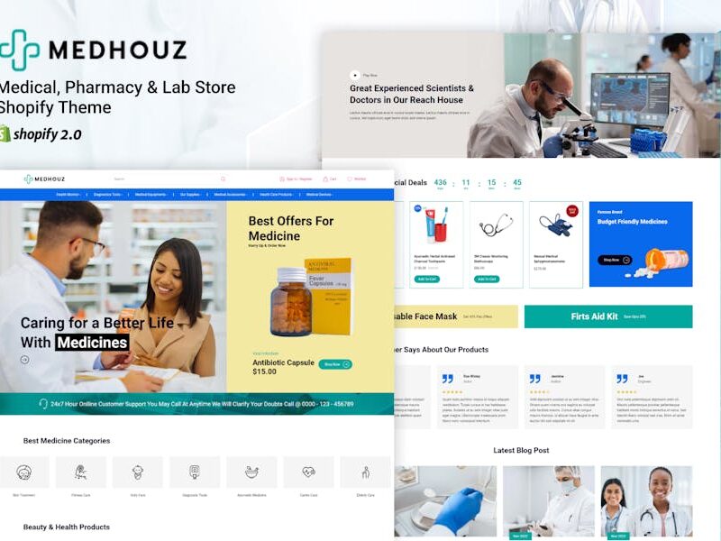 Medhouz - Medical, Pharmacy & Lab Store Shopify Th