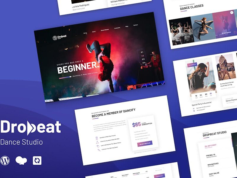 Dropbeat - Creative Dance Studio WordPress Theme