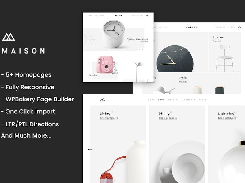 Maison - Minimalist eCommerce WordPress Theme