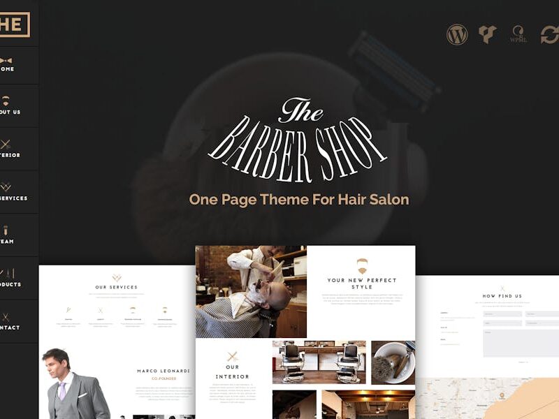 The Barber Shop - One Page Theme For Hair Salon