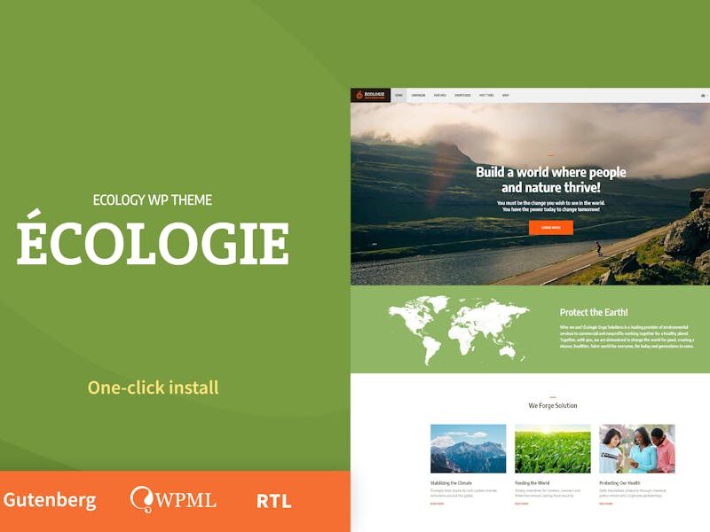 Ecologie - Environmental & Ecology WordPress Theme
