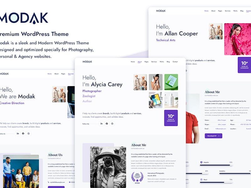 Modak - One Page WordPress Theme