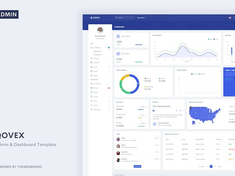 Qovex - Admin & Dashboard Template