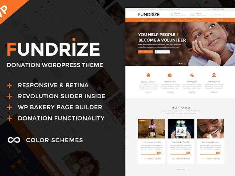 Fundrize - Donation & Charity WordPress Theme