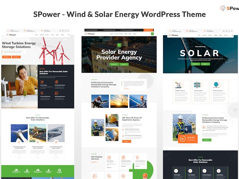 SPower - Wind & Solar Energy WordPress Theme