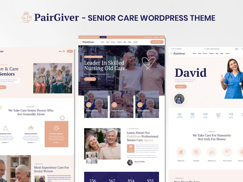 PairGiver - Senior Care WordPress Theme