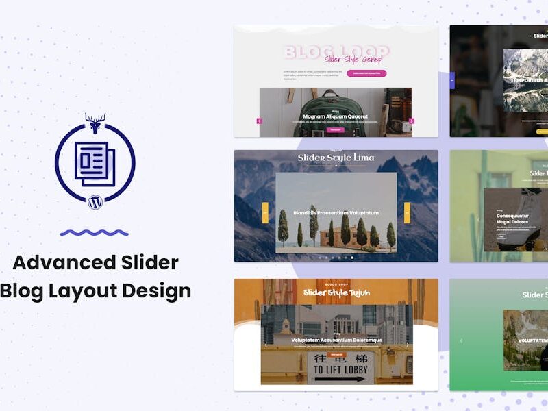 Advanced Slider Blog Layout Design