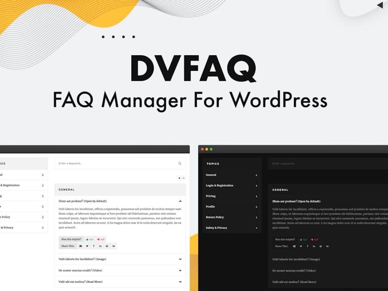 DV FAQ - Advanced WordPress FAQ Plugin