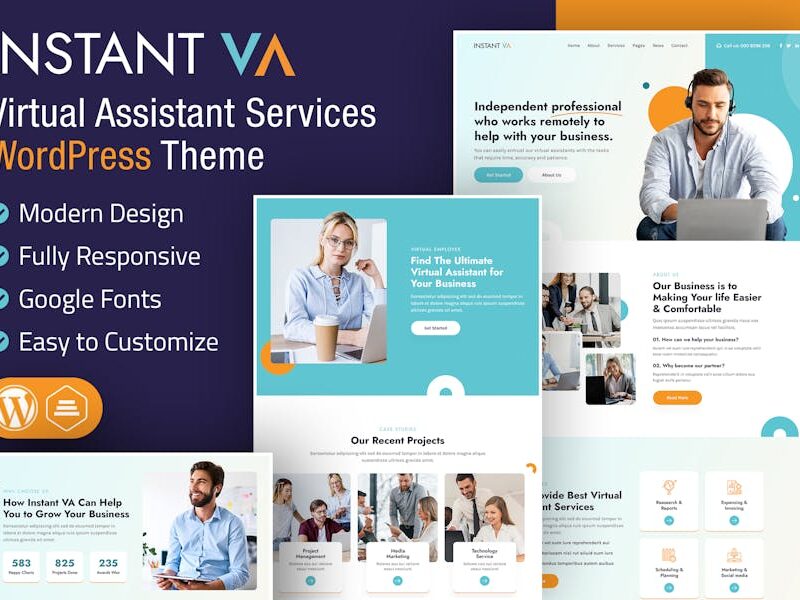 Instant VA | Virtual Assistant WordPress Theme