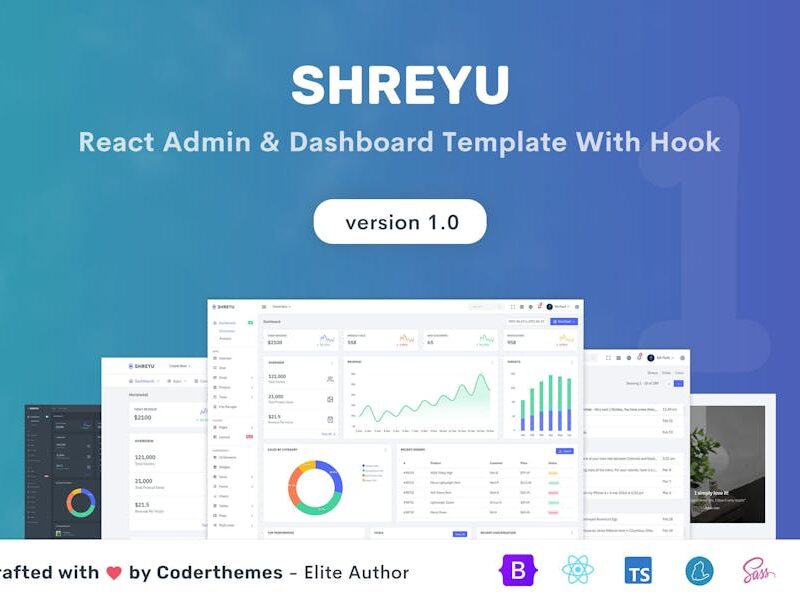 Shreyu - React Admin & Dashboard Template