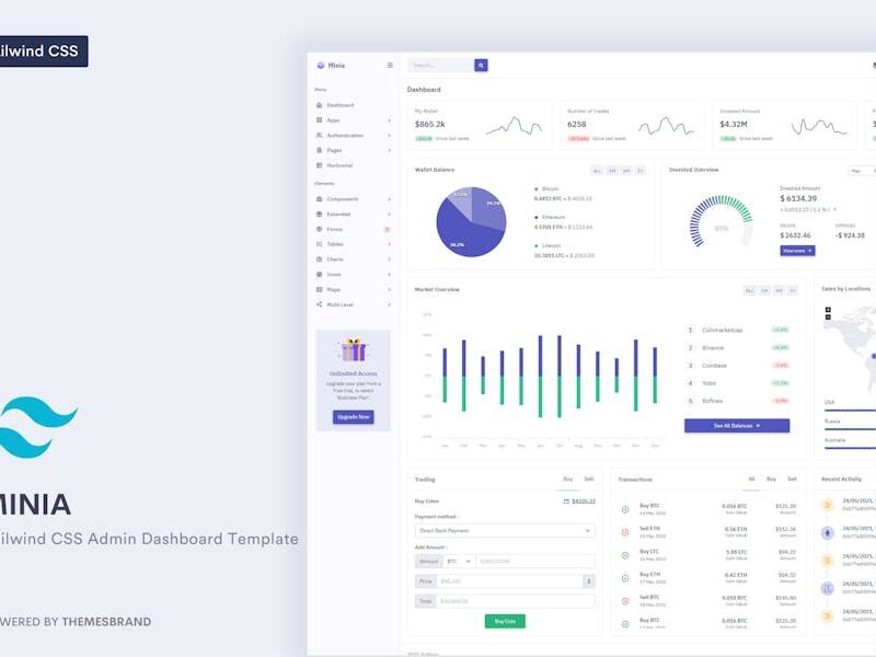 Minia - Tailwind CSS Admin & Dashboard Template