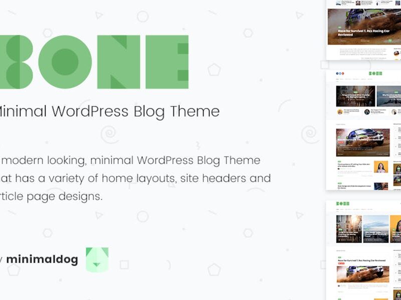 Bone - Minimal & Clean WordPress Blog Theme