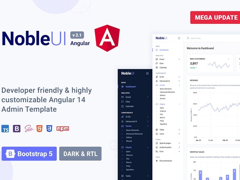 NobleUI - Angular 14+ Admin Template