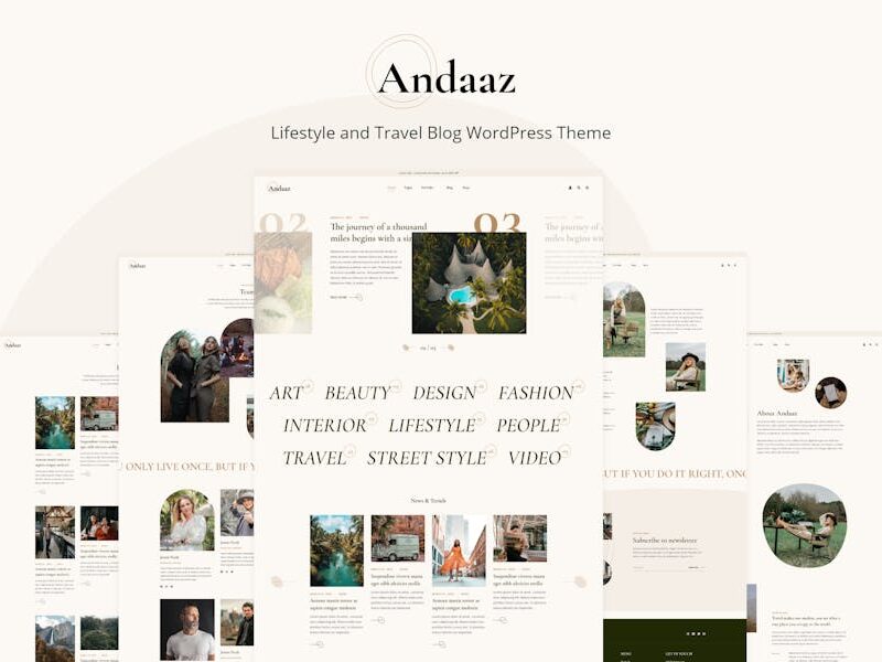 Andaaz - Lifestyle and Travel Blog WordPress Theme