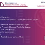 WooCommerce Header Products Display for Elementor WooCommerce Header Products Display for Elementor