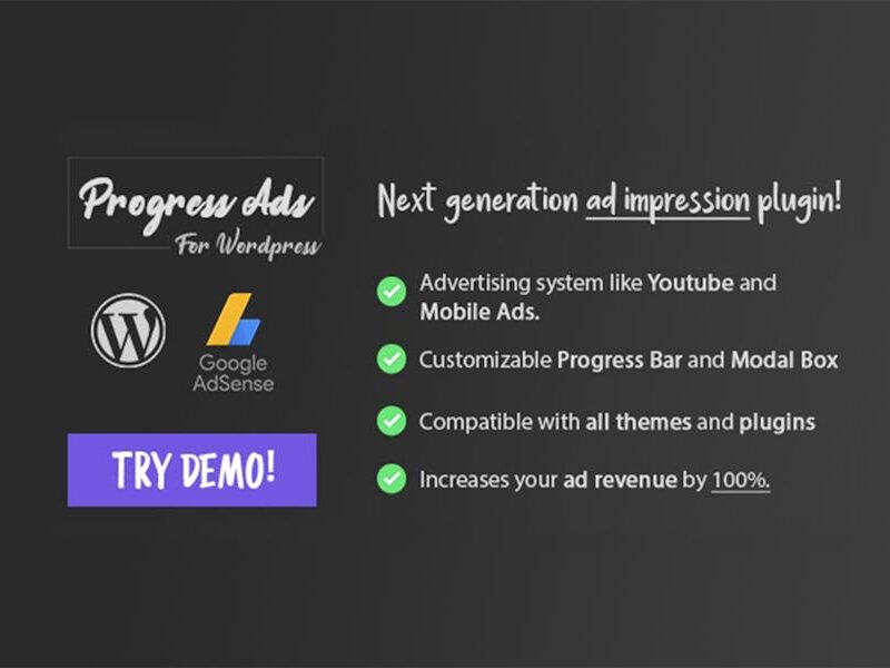 Progress Ads - WordPress Adsense & Banner Plugin