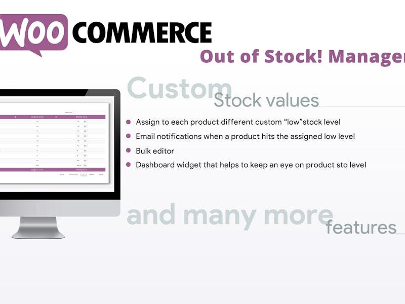 WooCommerce Out of Stock! Manager
