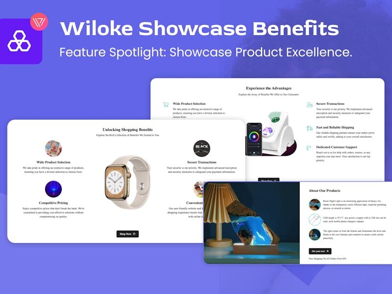 Wiloke Showcase Benefits Addon for Elementor