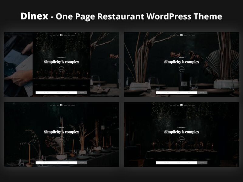 Dinex - One Page Restaurant WordPress Theme