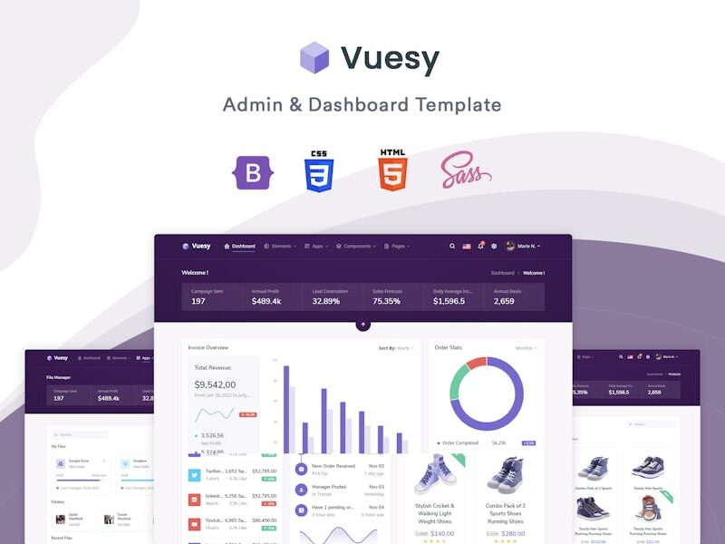 Vuesy - Admin & Dashboard Template