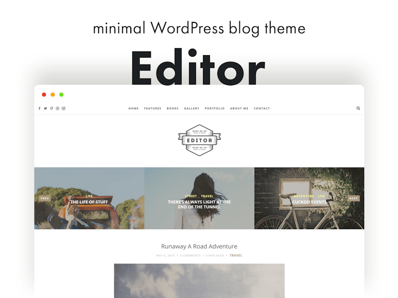 Editor Blog - A WordPress Blog Theme for Bloggers