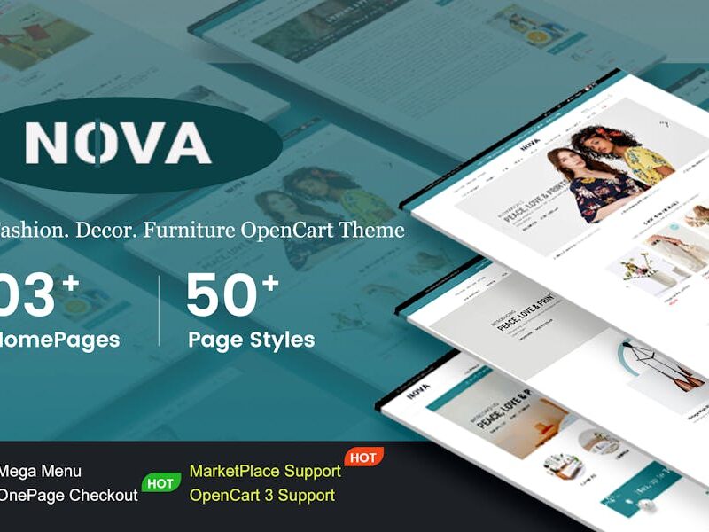 Nova - Responsive Fashion OpenCart 3 Theme