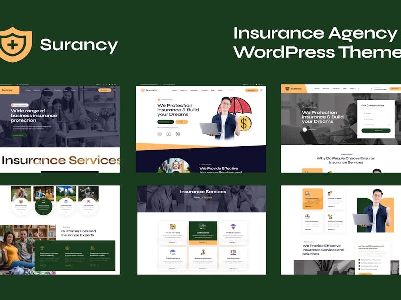 Insurance Agency Company WordPress Theme - Surancy