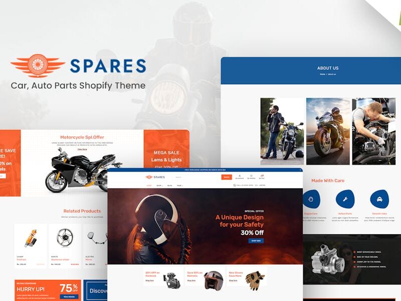 Spares - Car, Auto Parts,Automotive Shopify Theme
