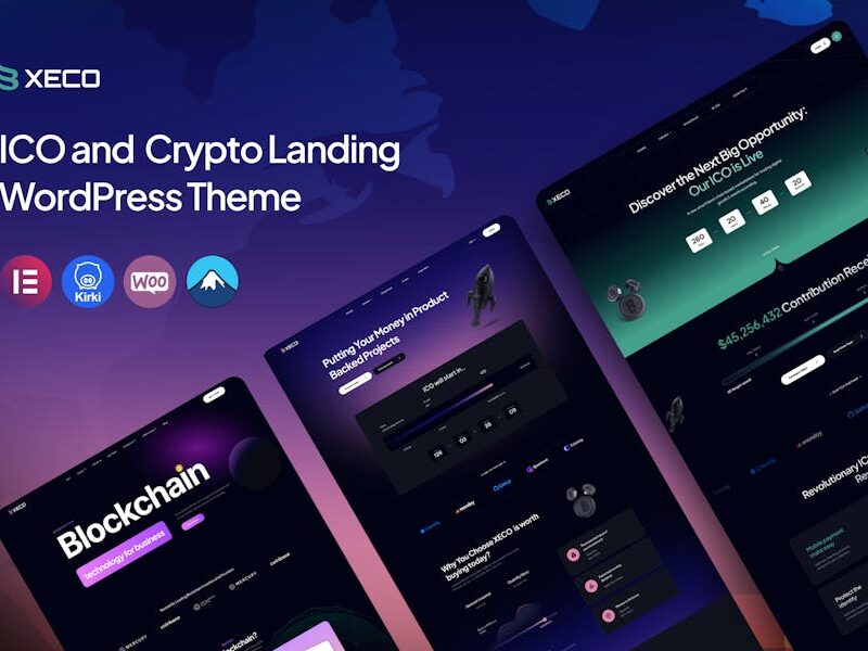 ICO & Crypto Landing WordPress Theme