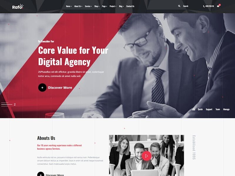 Rafo - Digital Agency WordPress Theme