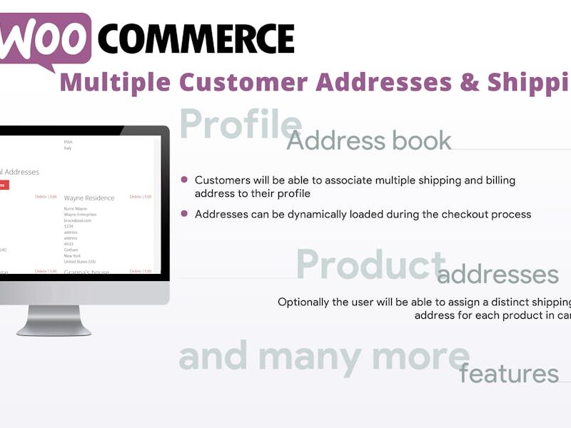 WooCommerce Multiple Customer Addresses & Shipping