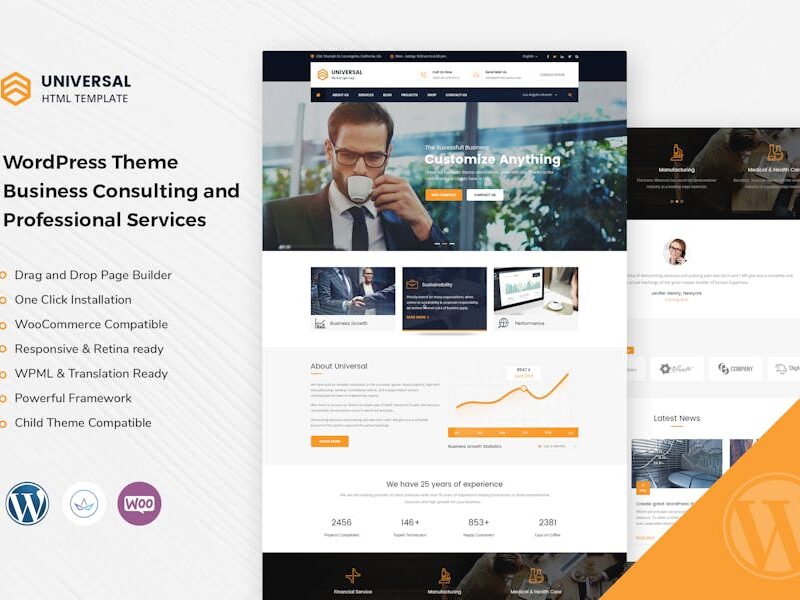 Universal - Business Consulting WordPress Theme