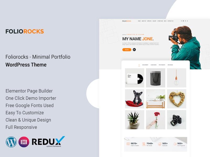 Foliorocks - Minimal Portfolio WordPress Theme